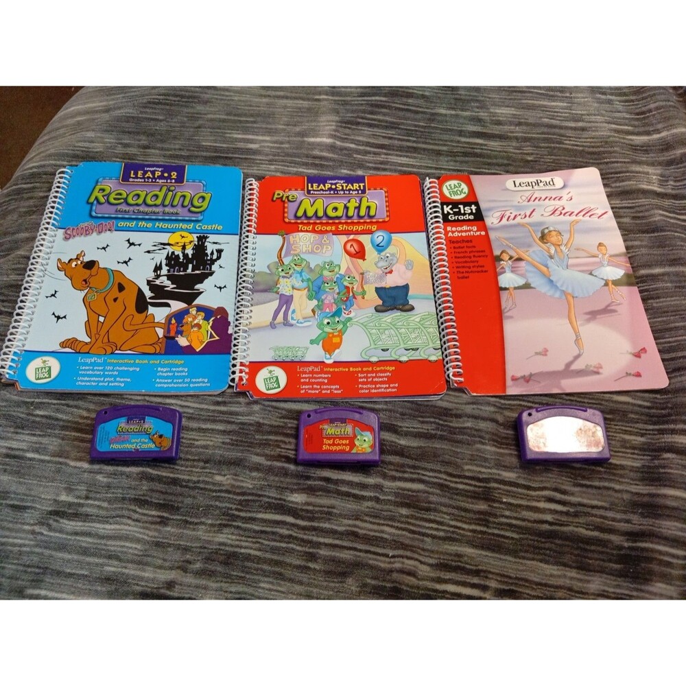 3 LeapFrog Leap Start Books & Cartridges - See Description